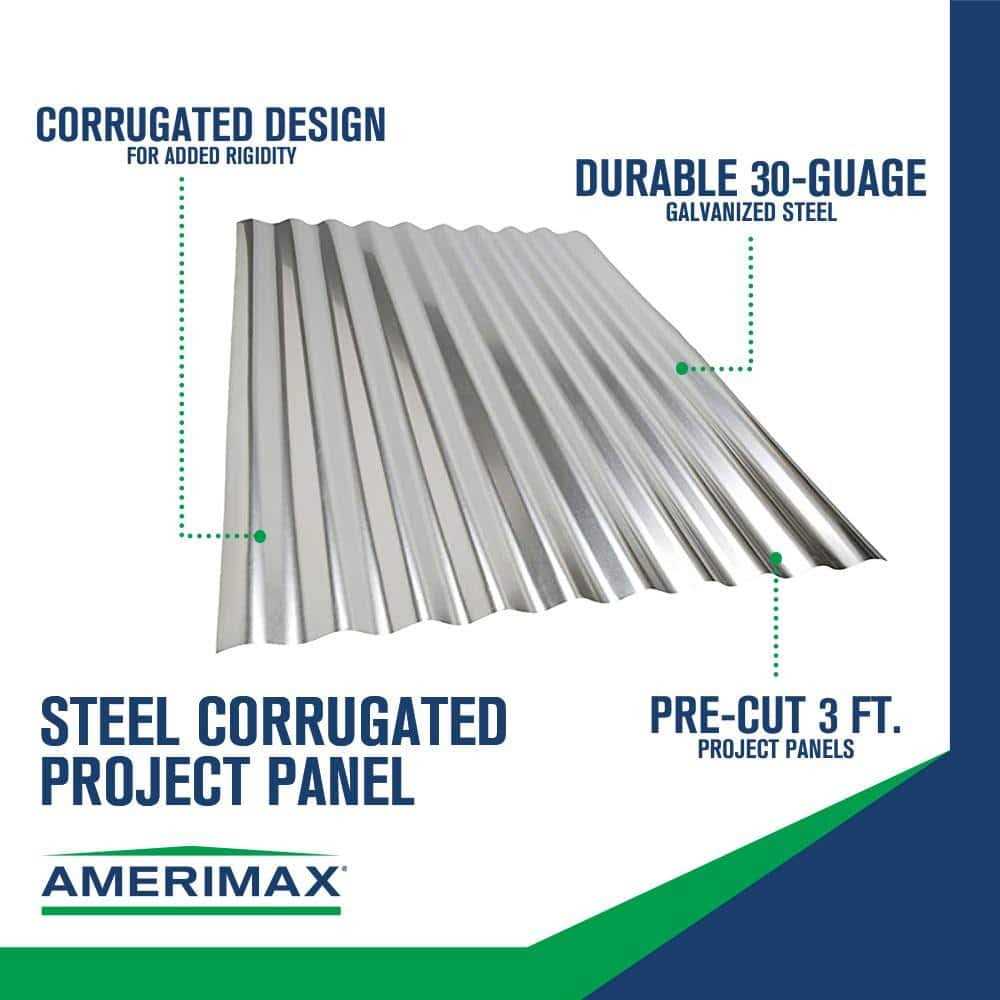 3 ft. Galvanized Steel Corrugated Project Panel V39340