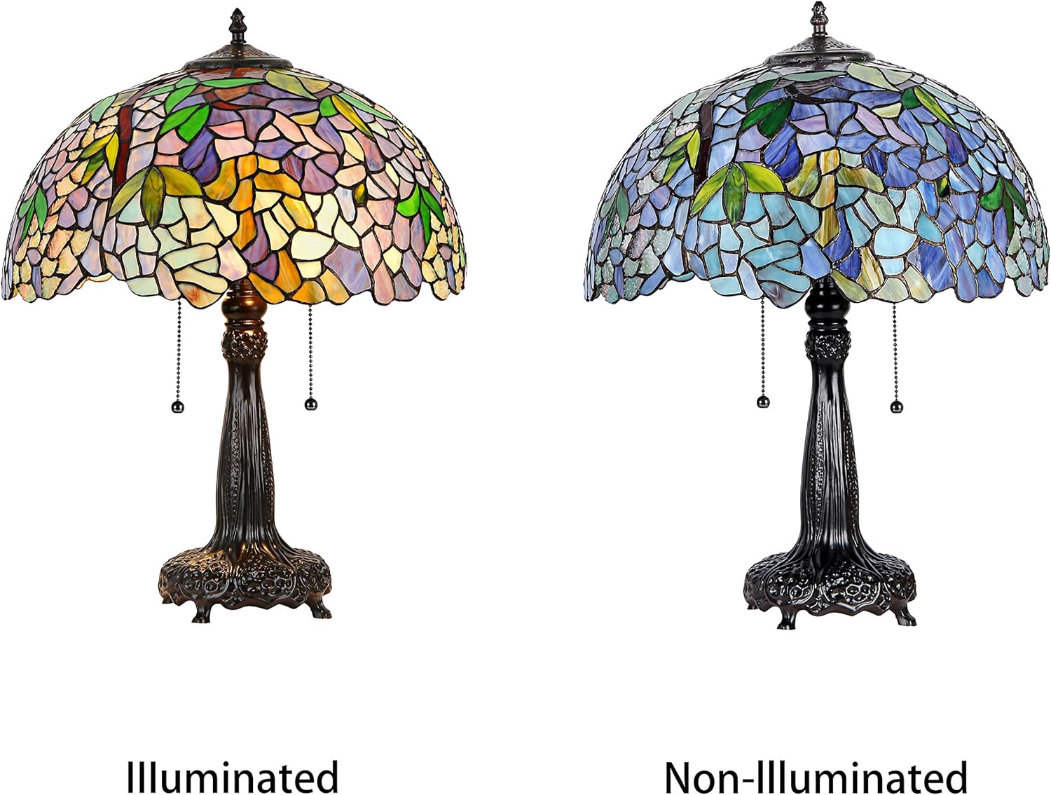 Tiffany-Style 2 Light Table Lamp 16" Shade A6569
