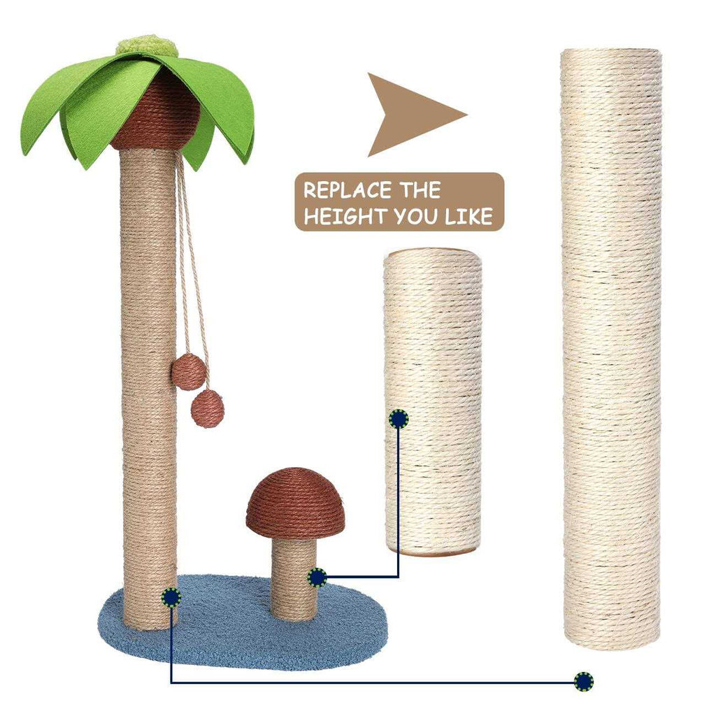 4 Pack Natural Sisal Rope Cat Scratching Post Replacement 15.7" 7.9 W110752