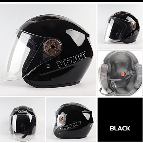 3/4 Open Face Helmet with Clear Visor W1631