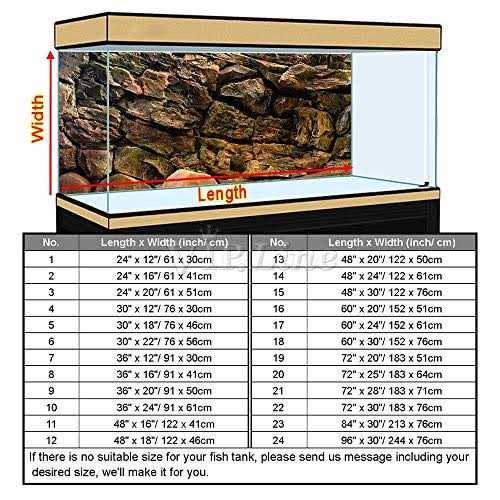 Rock Wall Aquarium Background Poster PVC Fish Tank Decor Landscape I907645