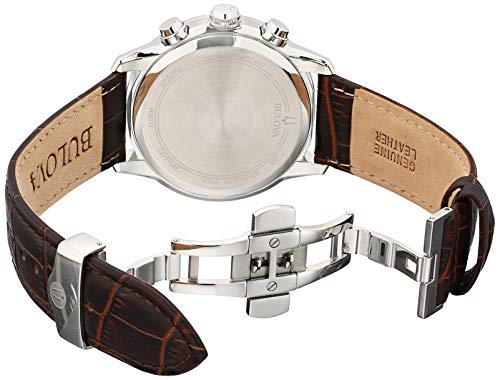 Men's Classic Chronograph Calendar Leather Strap Quartz Watch, 44mm Q46021