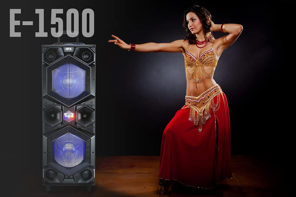 Large Bluetooth Speaker System with Dual 15” Woofers and 1.5” Tweeter H64960