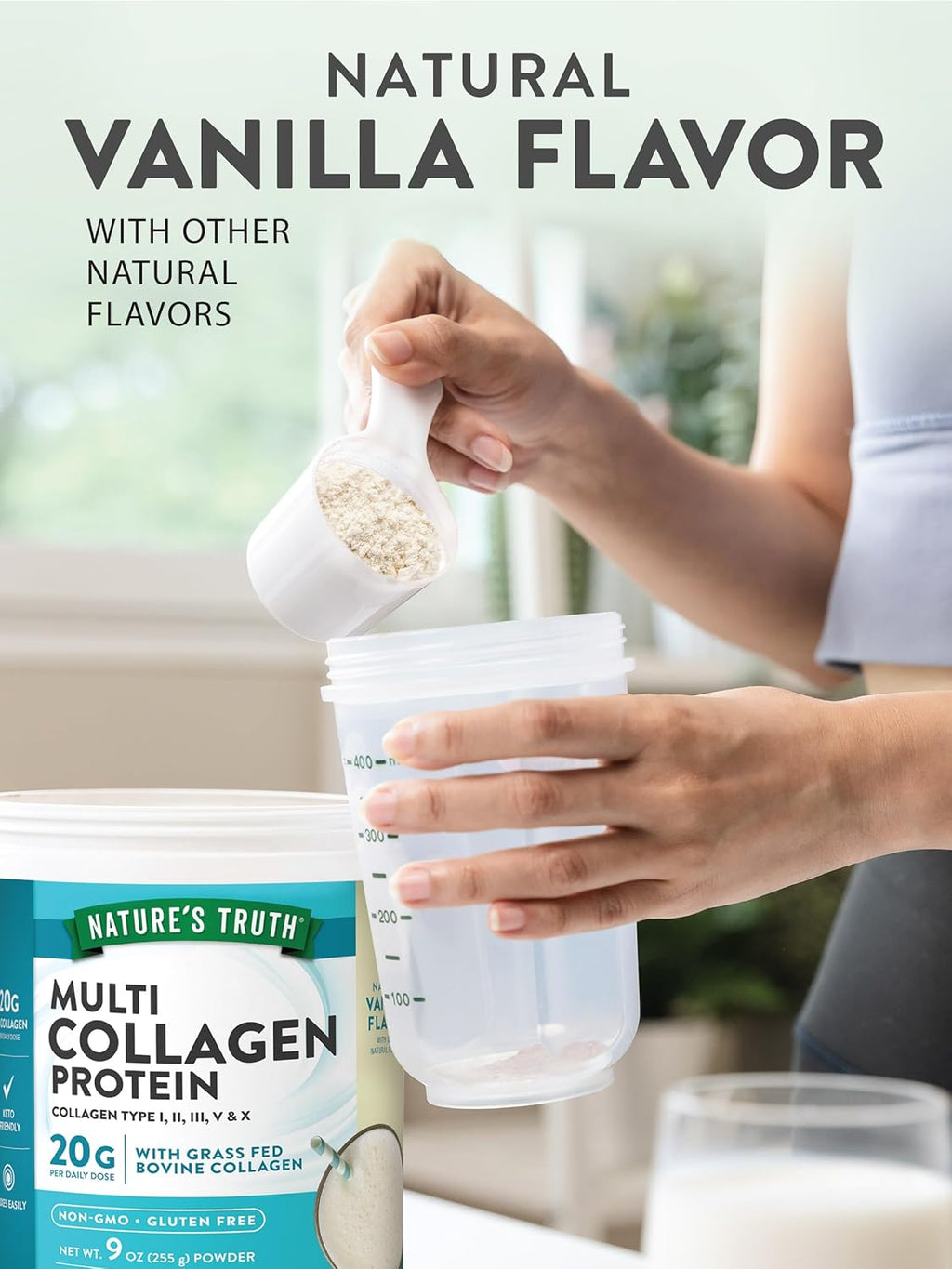 Natural Vanilla Multi Collagen Protein Powder, 9 oz A6904