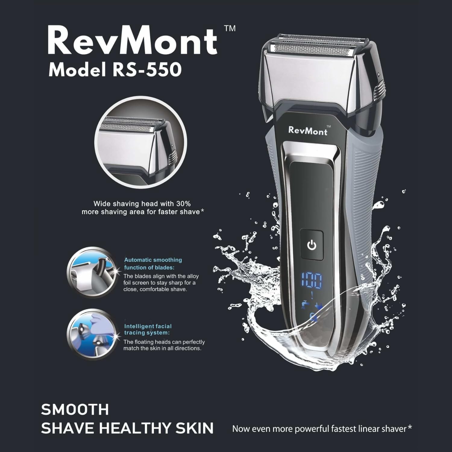 IPX7 Waterproof Rechargeable Electric Shaver T67640