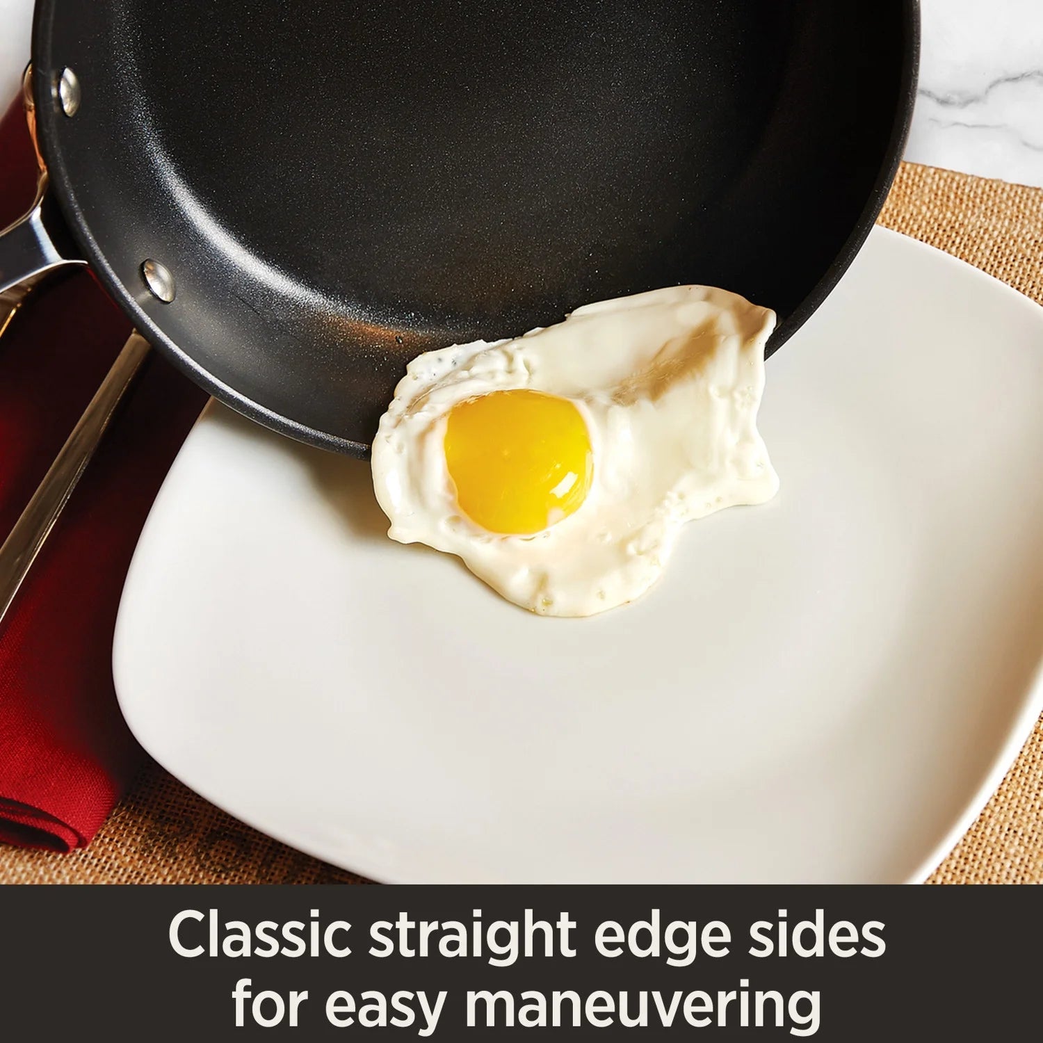4-Quart Black Nonstick Hard Anodized Saute Pan M90214