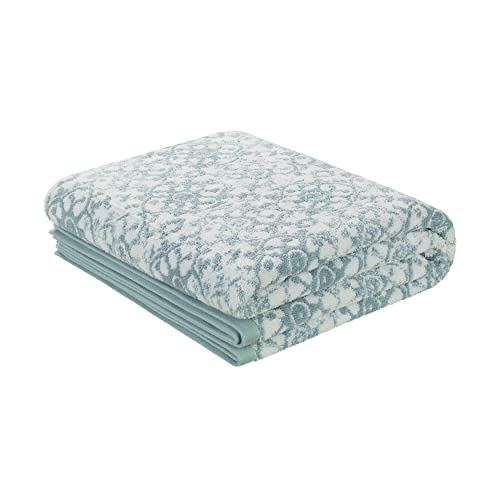 Bath Towel 4 Piece Set 100% Cotton Frosty Green G91050