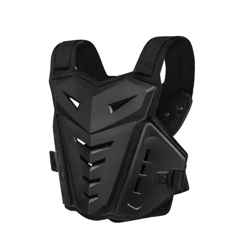 Black Motocross Body Armor Motorcycle Jacket with Back Chest Protector O7101