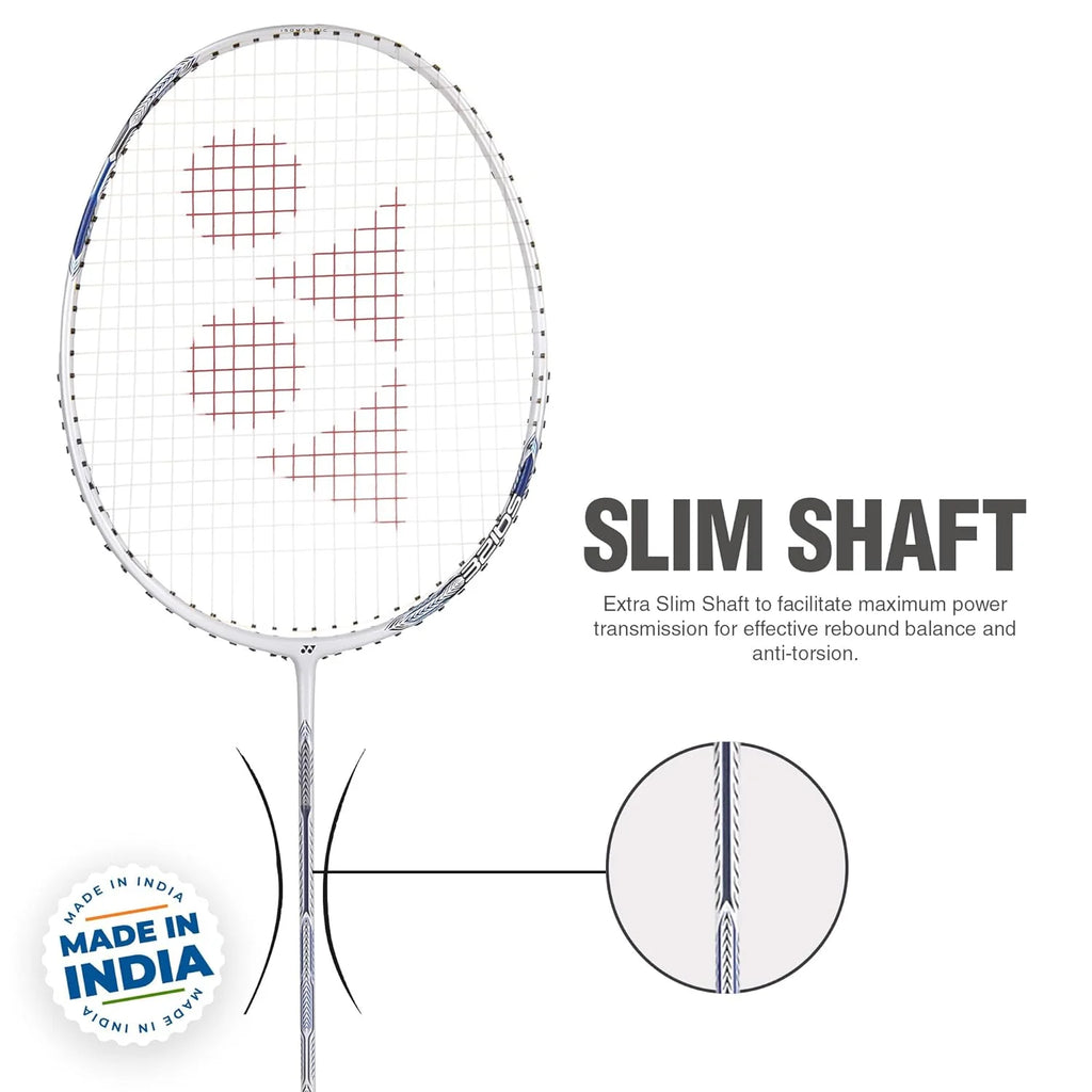 Pearl White Badminton Racquet 4U Y3977