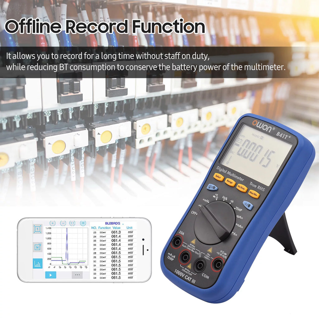 Digital BT Multimeter True RMS Auto-ranging 22000 Counts Electrical Tester W581879