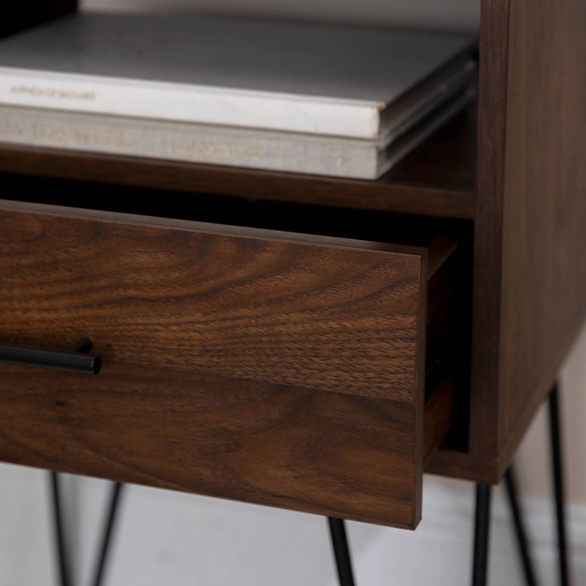Dark Walnut Single Drawer Side Table K864