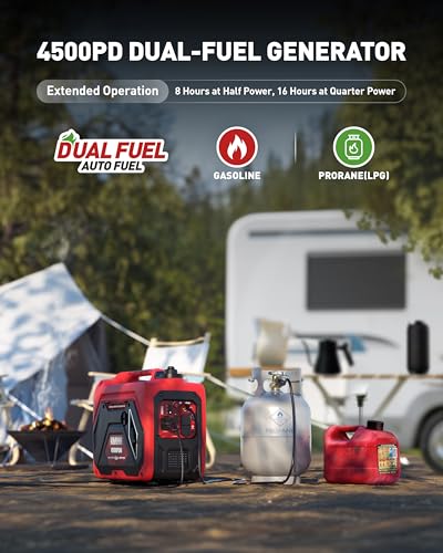 4500W Dual-Fuel Portable Inverter Generator U7551
