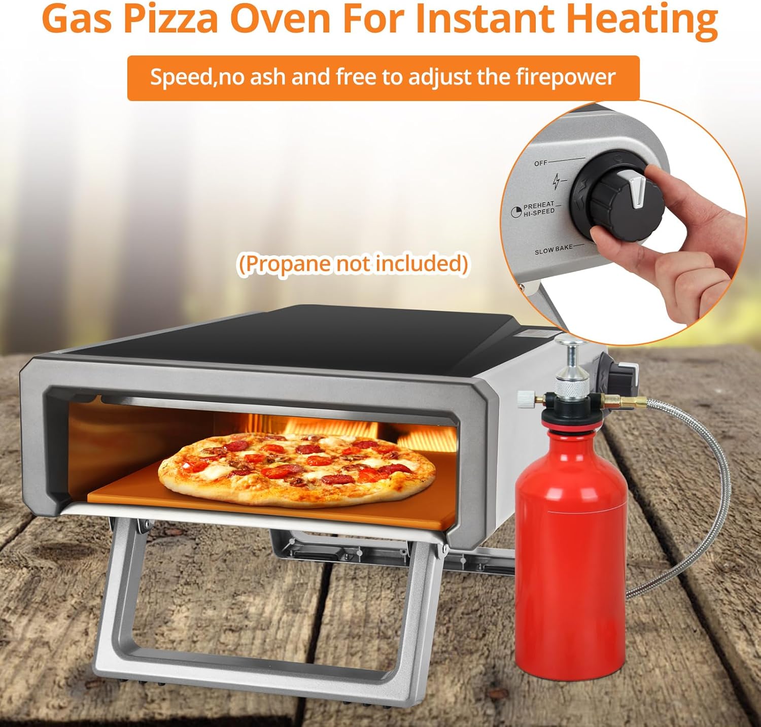 12" Stainless Steel Portable Pizza Oven U2309