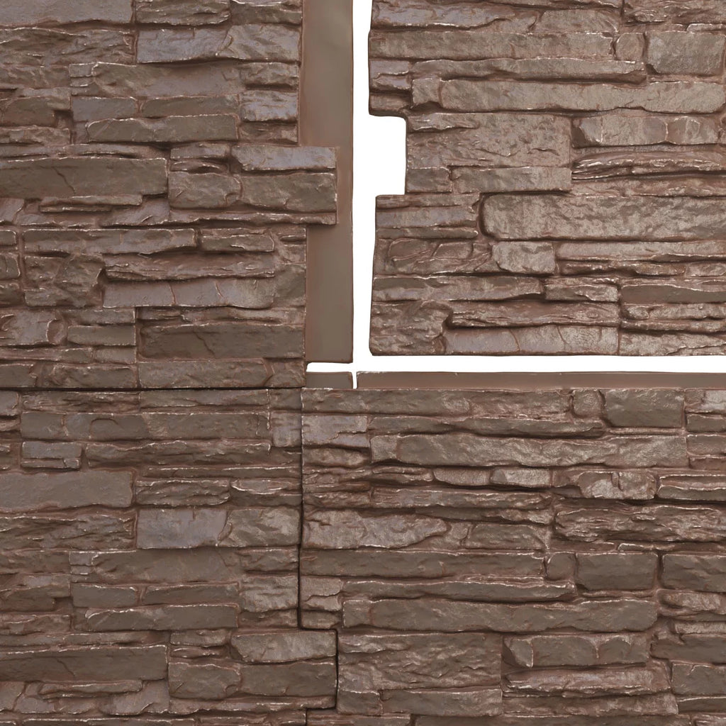 45 3/4"W x 24 1/2"H x 1 1/4"D Autumn Bronze Faux Stone Siding Panel W483