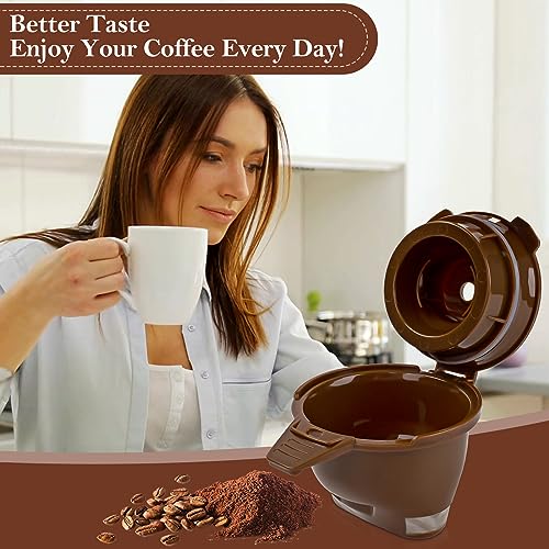 Single Serve Ground Coffee Brew Basket Replacement Parts Reusable Coffee Filter Brown (1 Pack) H623153