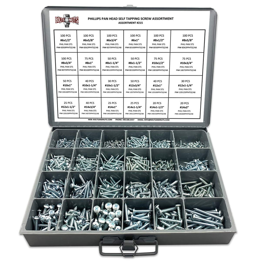 1421 Pcs Zinc Plated Self Tapping Sheet Metal Screws K717