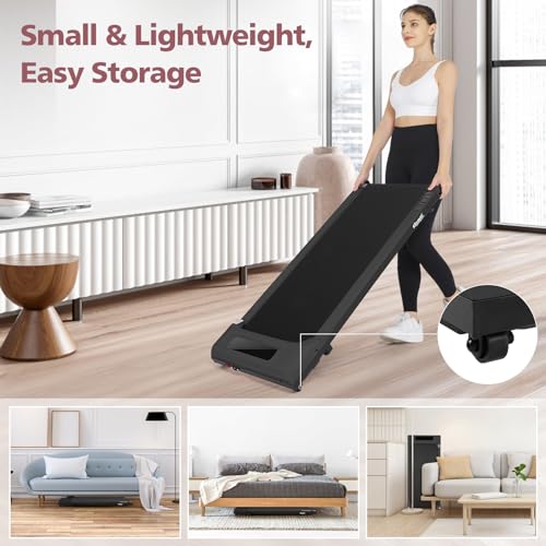 Slim Under Desk Treadmill with Remote Control and LED Display A658232