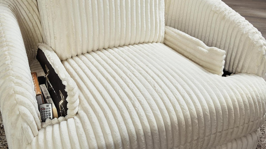 White Swivel Glider Recliner D915