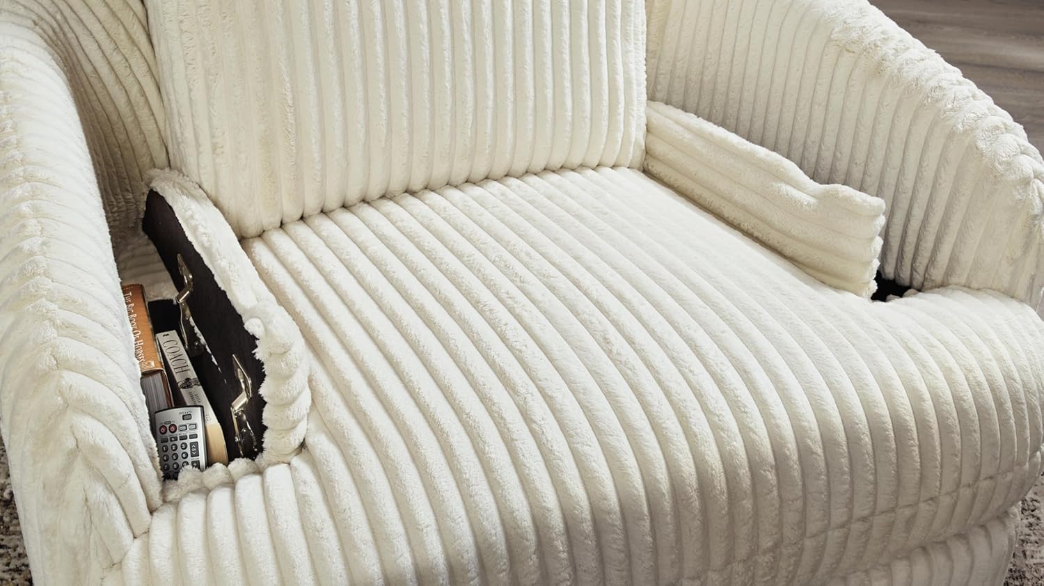 White Swivel Glider Recliner D915