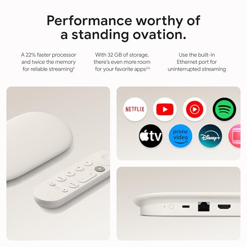 Porcelain 4K Google TV Streamer with 32 GB Storage W6654