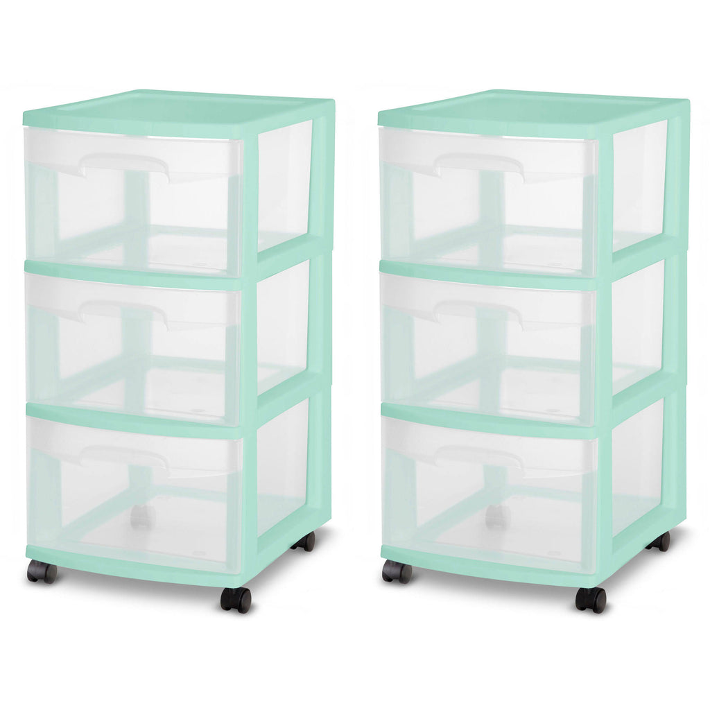 3 Drawer Rolling Storage Cart (2 Pack) D533845