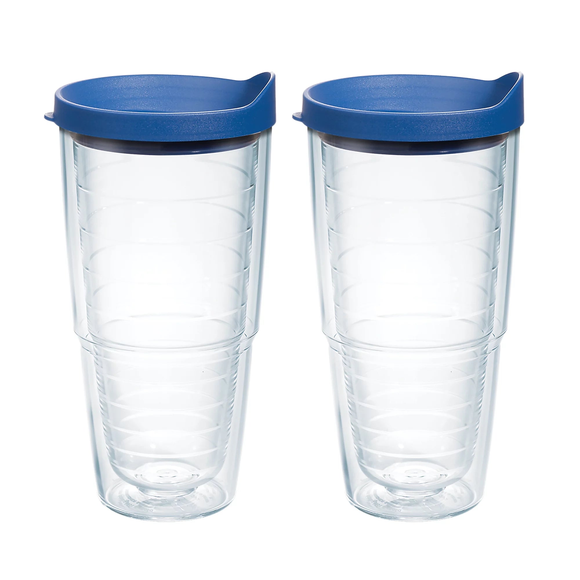 24oz 2pk Blue Lid Double Walled Insulated Tumbler A61688