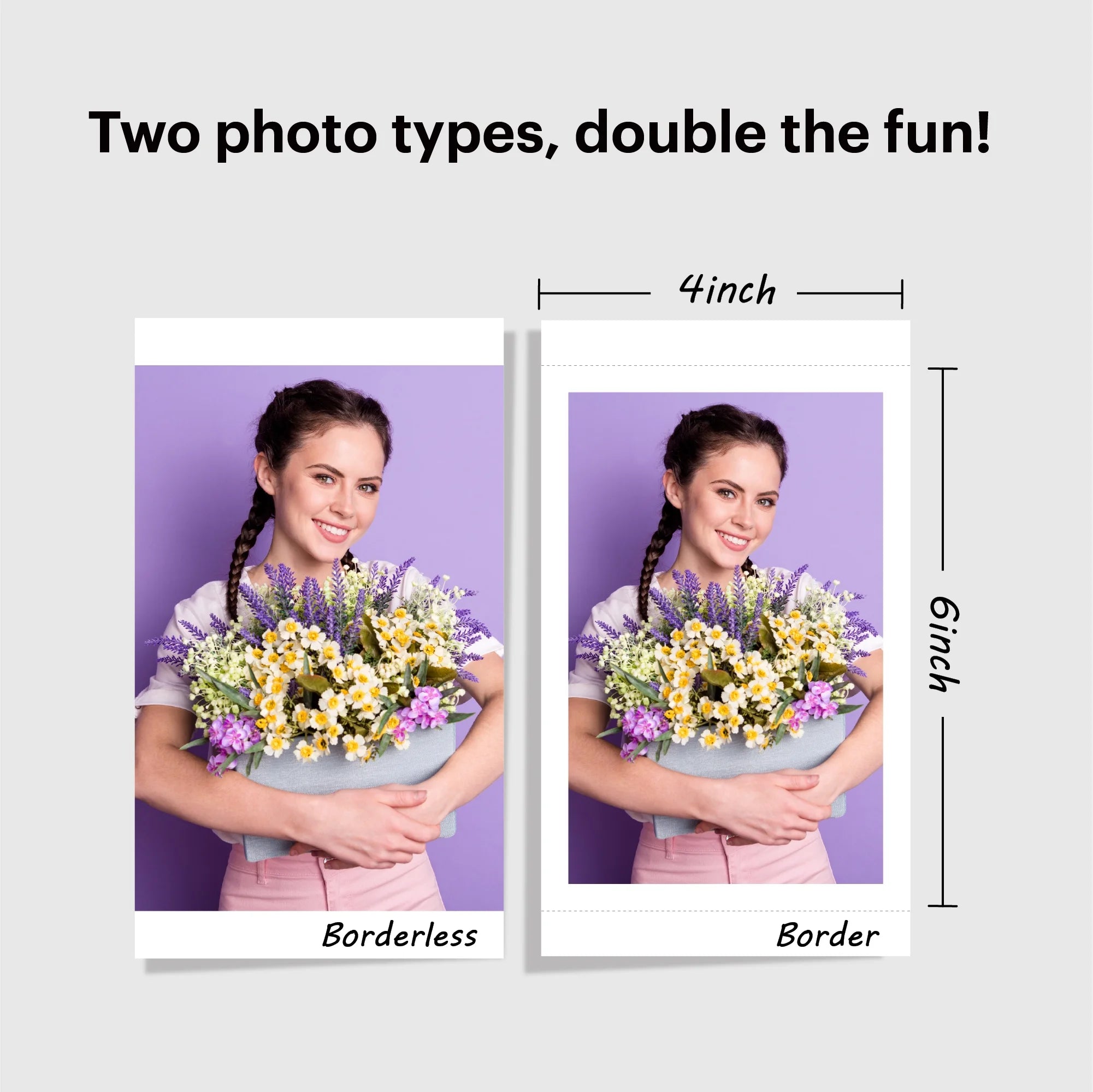 4PASS Instant Photo Printer (4x6 inches) + 10 Sheets T45842