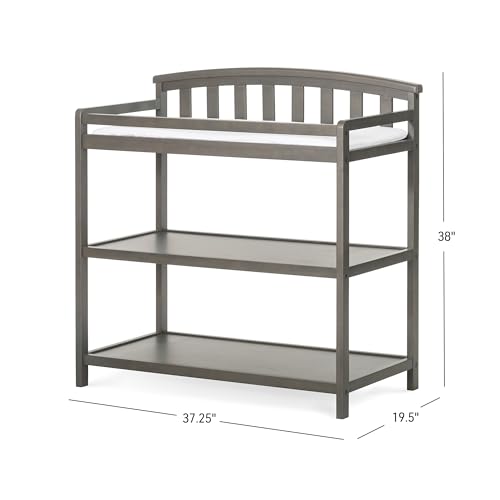 2-Piece Crib and Changing Table Nursery Set (Dapper Gray) M987