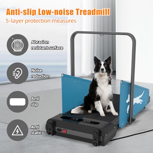Dog Treadmill Pet Running Machine SlatMill for Small Medium-Sized Dogs Pet Fitness Treadmill Easy to Move 220 LBS O147