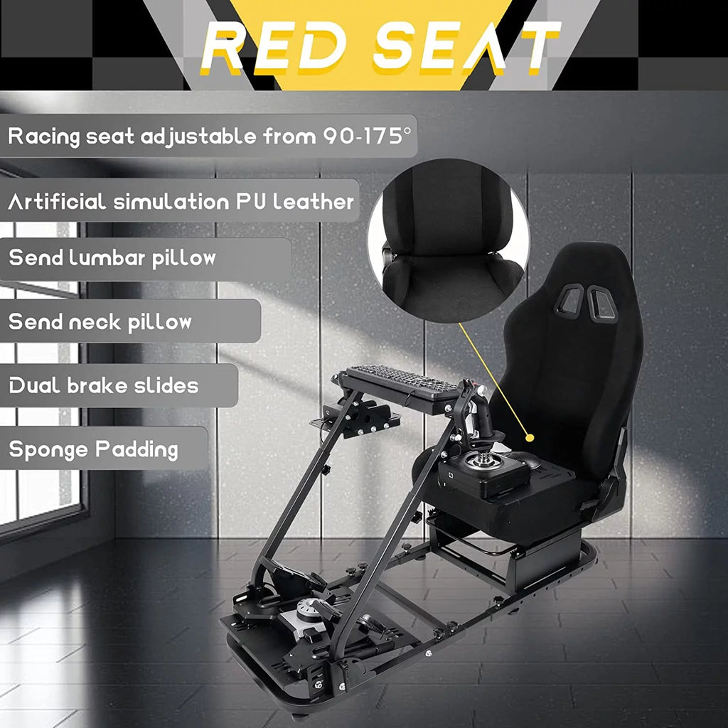 Foldable Flight Racing Simulator Cockpit with Game Seat O4277
