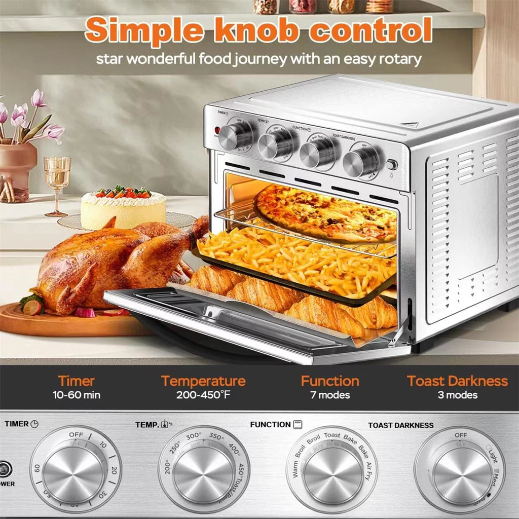 Silver 26 Quart Air Fryer Convection Oven O113