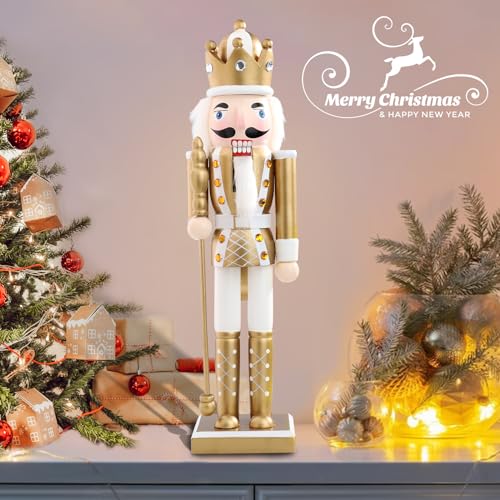16 Inch Wooden Christmas Nutcracker Figures Ornament Green K659