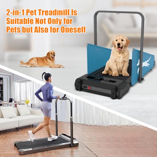 Dog Treadmill Pet Running Machine SlatMill for Small Medium-Sized Dogs Pet Fitness Treadmill Easy to Move 220 LBS O147