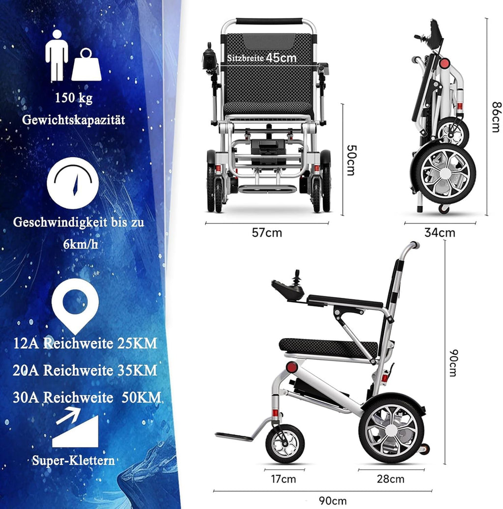 Lightweight Foldable Electric Wheelchair R75008