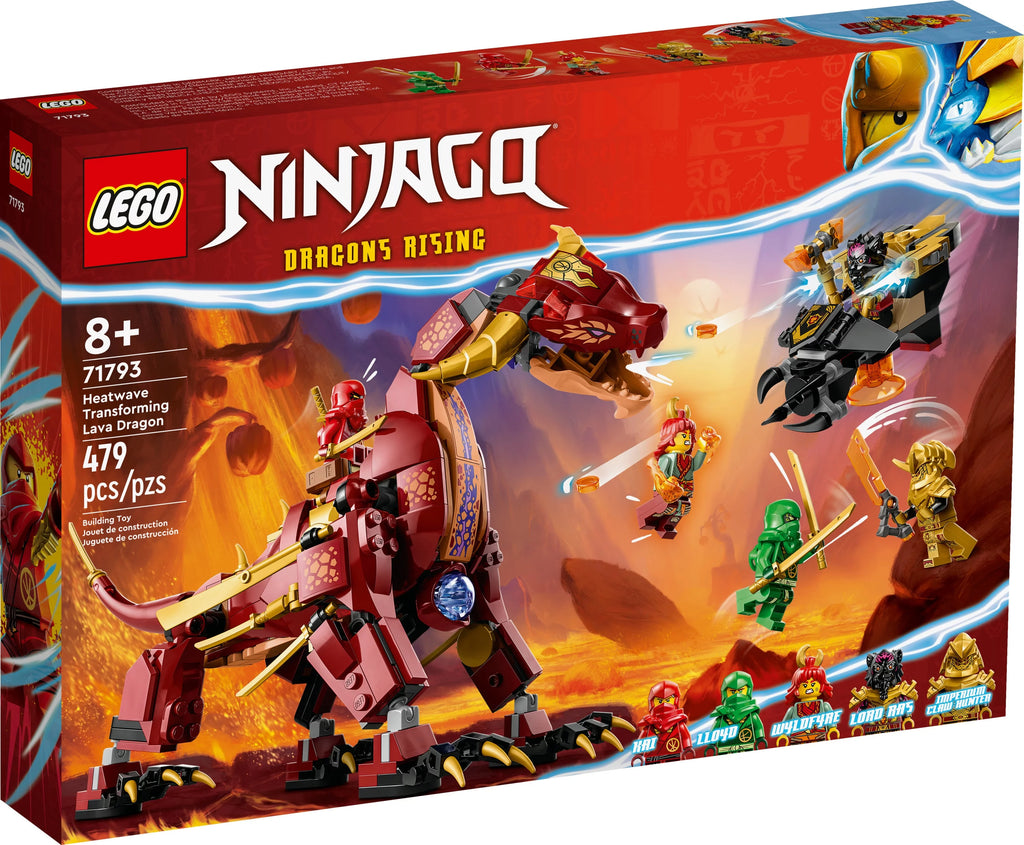 Lava Dragon Building Toy Set with Hovercraft and 5 Minifigures S148