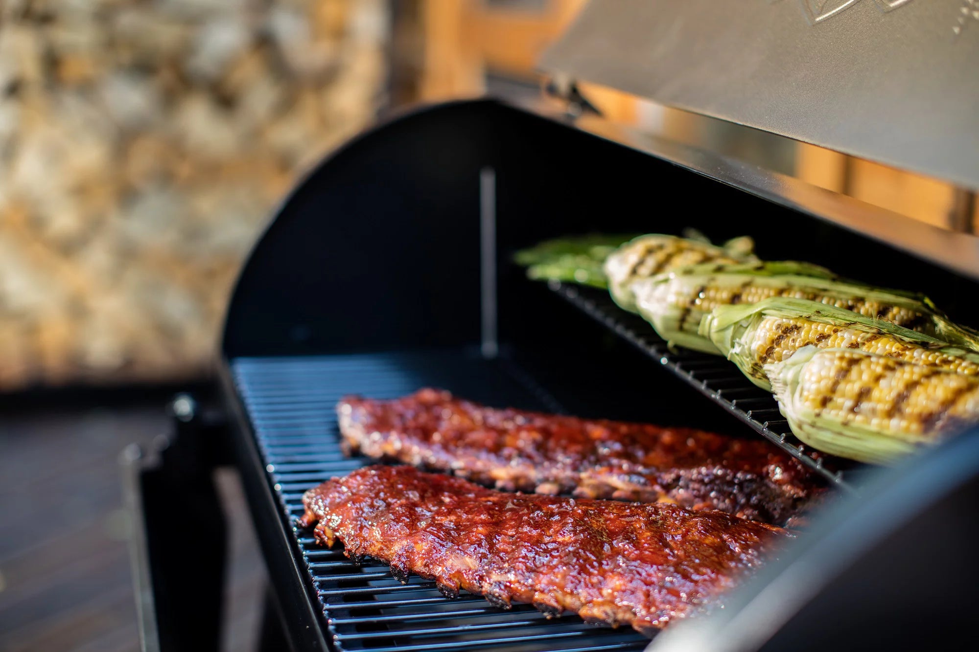 Bronze Wood Pellet Grill and Smoker B2751
