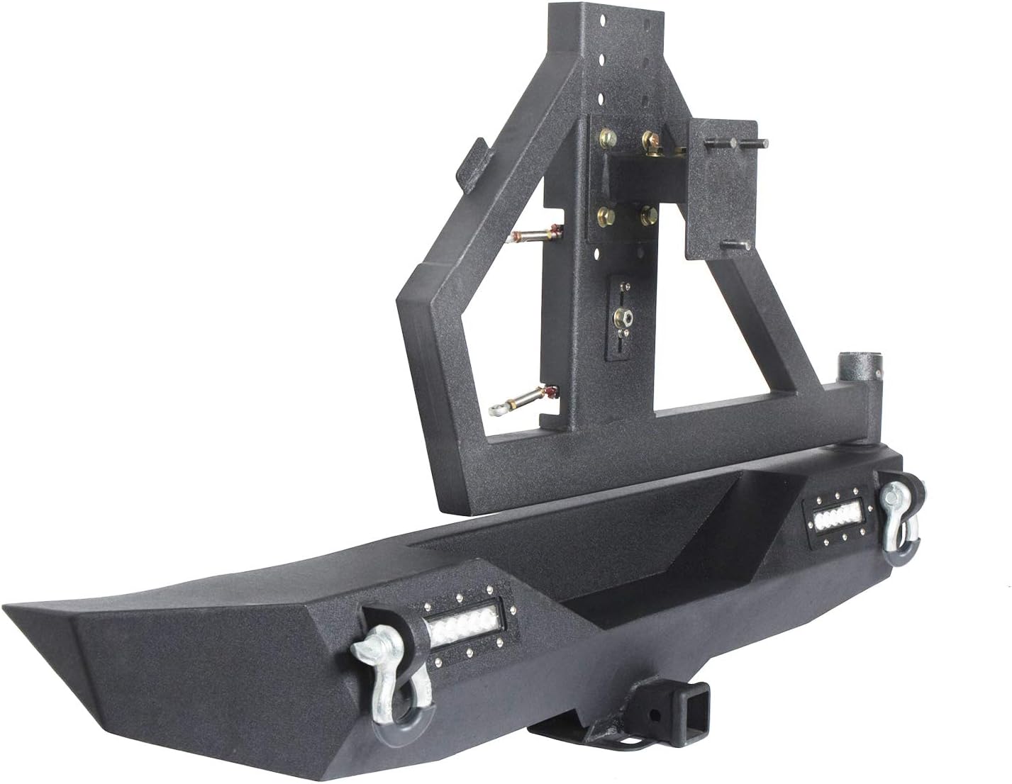 Rear Bumper with Spare Tire Carrier and 2 Receiver Hitches G271