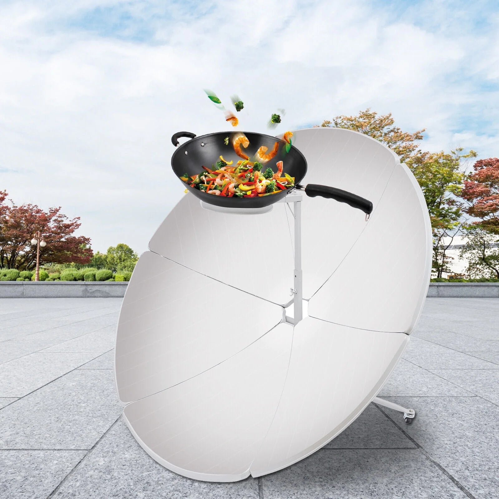 1800W Parabolic Solar Cooker Outdoor Camping Sun Oven U379