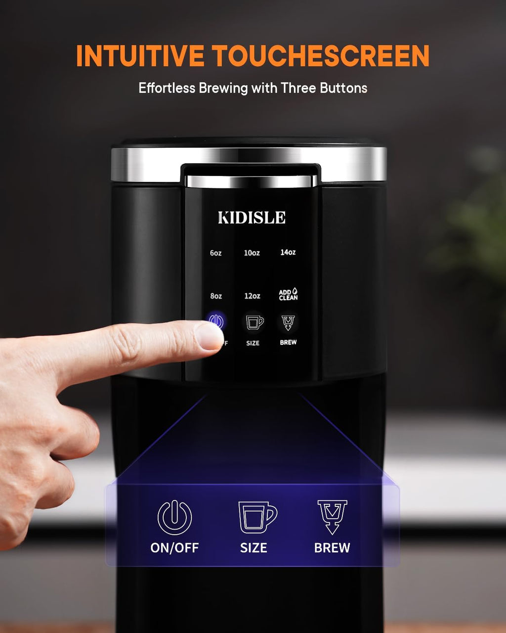 Black 3 in 1 Pod Coffee Maker with 40oz Removable Water Reservoir Z390214