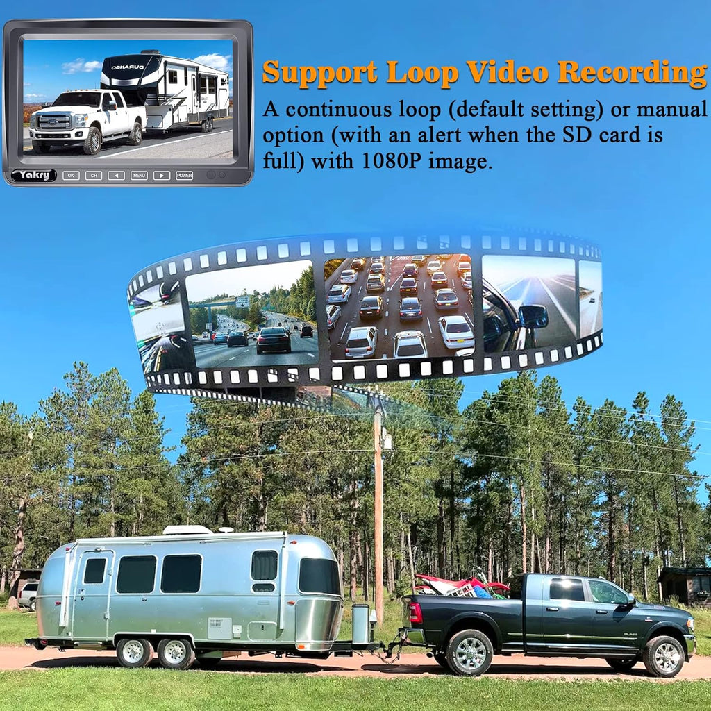 HD 1080P 7 Inch Monitor Wireless Backup Camera System K419477