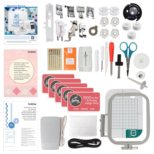 SE700 Embroidery & Sewing Machine with 100 Sewing Spools, 100 Color Matching Bobbins G6678
