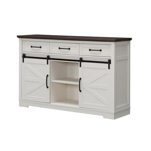 Dark Grey 53” Sideboard Cabinet with 2 Doors and 3 Drawers N106923
