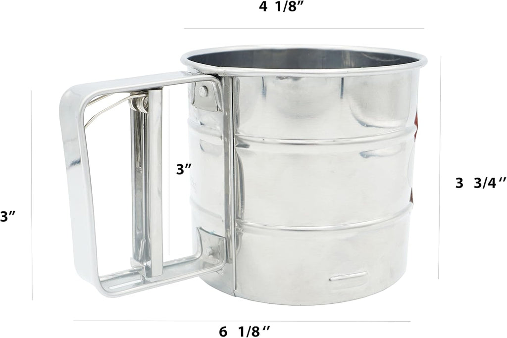 Stainless Steel Rotary Hand Crank Flour Sifter E790