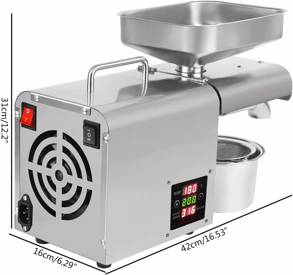 110V 610W Automatic Stainless Steel Oil Press Machine C87255