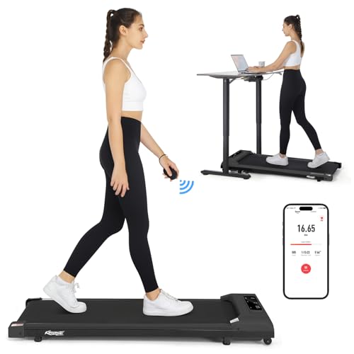 Slim Under Desk Treadmill with Remote Control and LED Display A658232