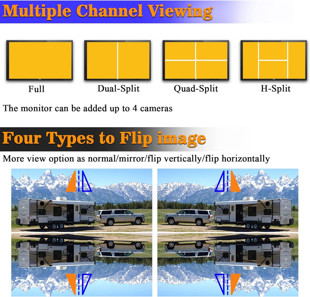 HD 1080P 7 Inch Monitor Wireless Backup Camera System K419477