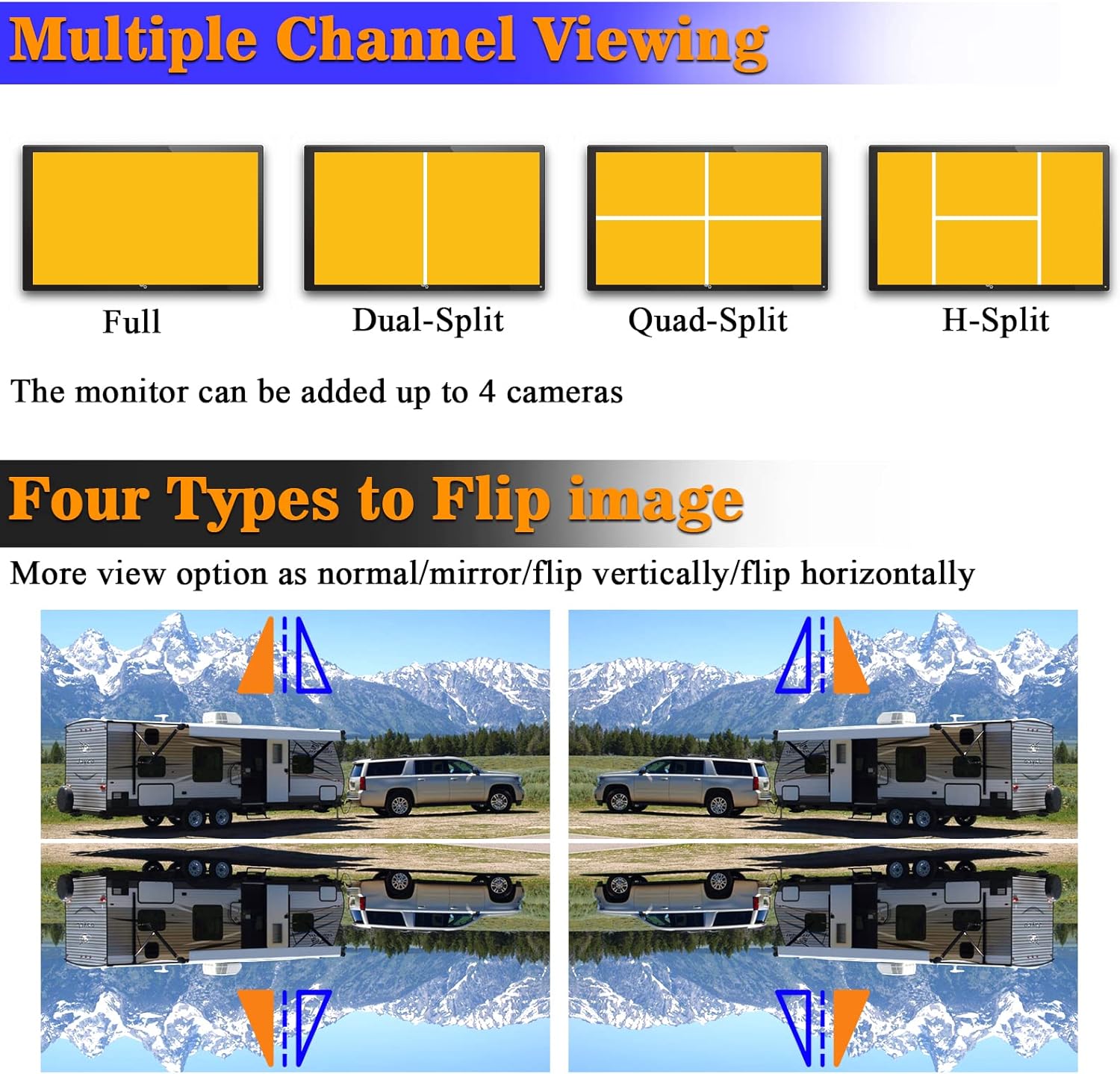 HD 1080P 7 Inch Monitor Wireless Backup Camera System K419477