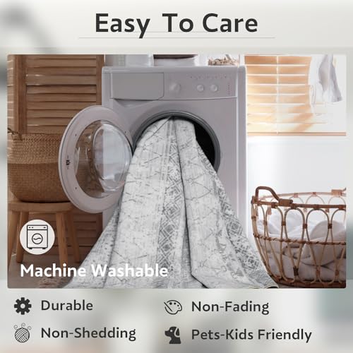 8x10 Machine Washable Non Slip Soft Indoor Rug D42417