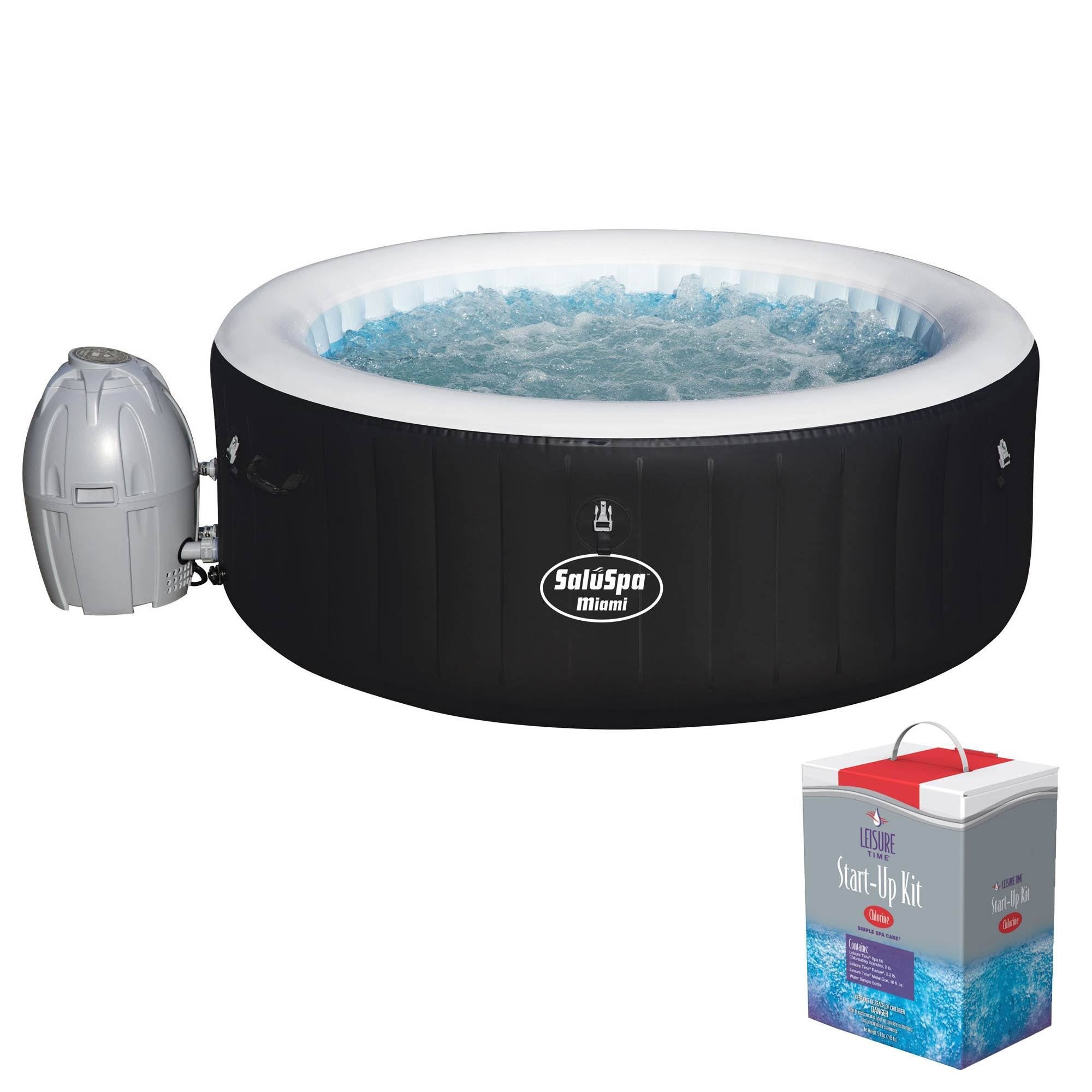 Inflatable Hot Tub Spa with Chlorine Sanitizer Kit V923