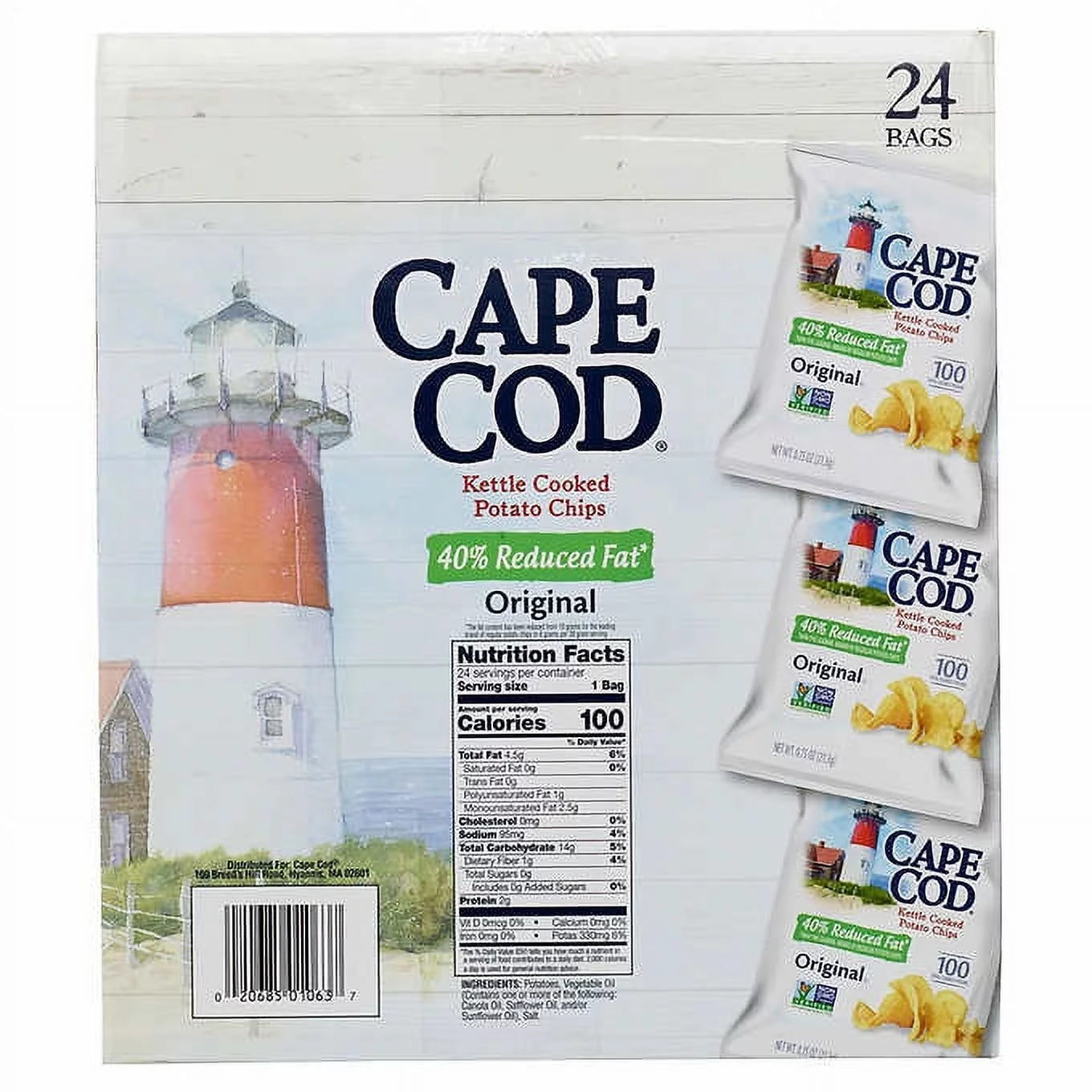 Original 0.75 oz 24-count Kettle Cooked Potato Chips Y255